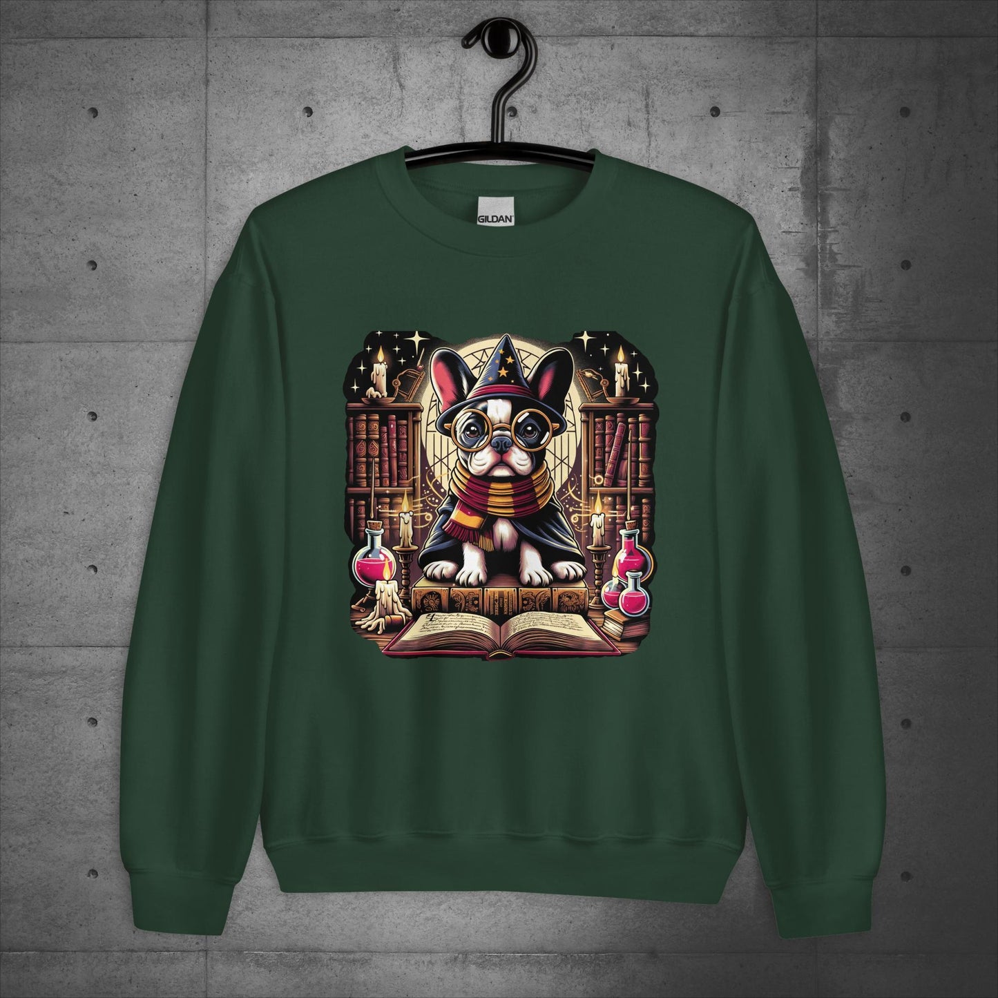 Unisex "Frenchie Wizard's Apprentice" Sweater/Sweatshirt - Frenchie Emporium