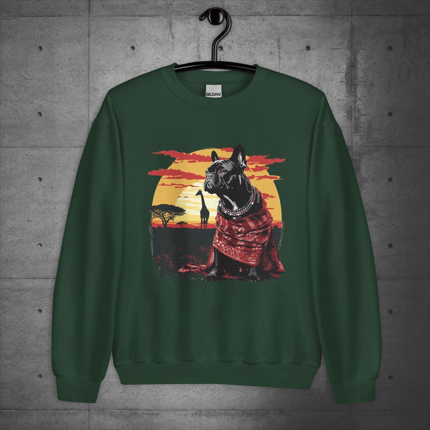 Enchanting Serengeti Frenchie - Unisex Sweater/Sweatshirt - Frenchie Emporium