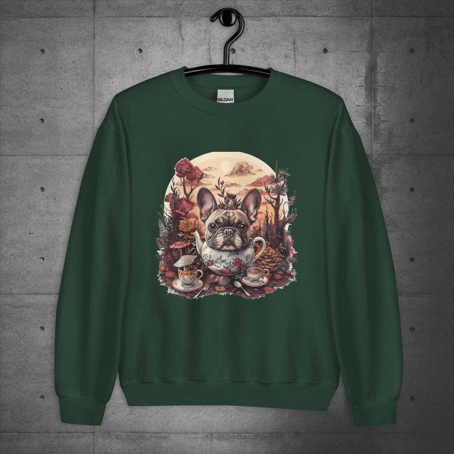 Frenchie Tea Party - Unisex Sweatshirt - Frenchie Emporium