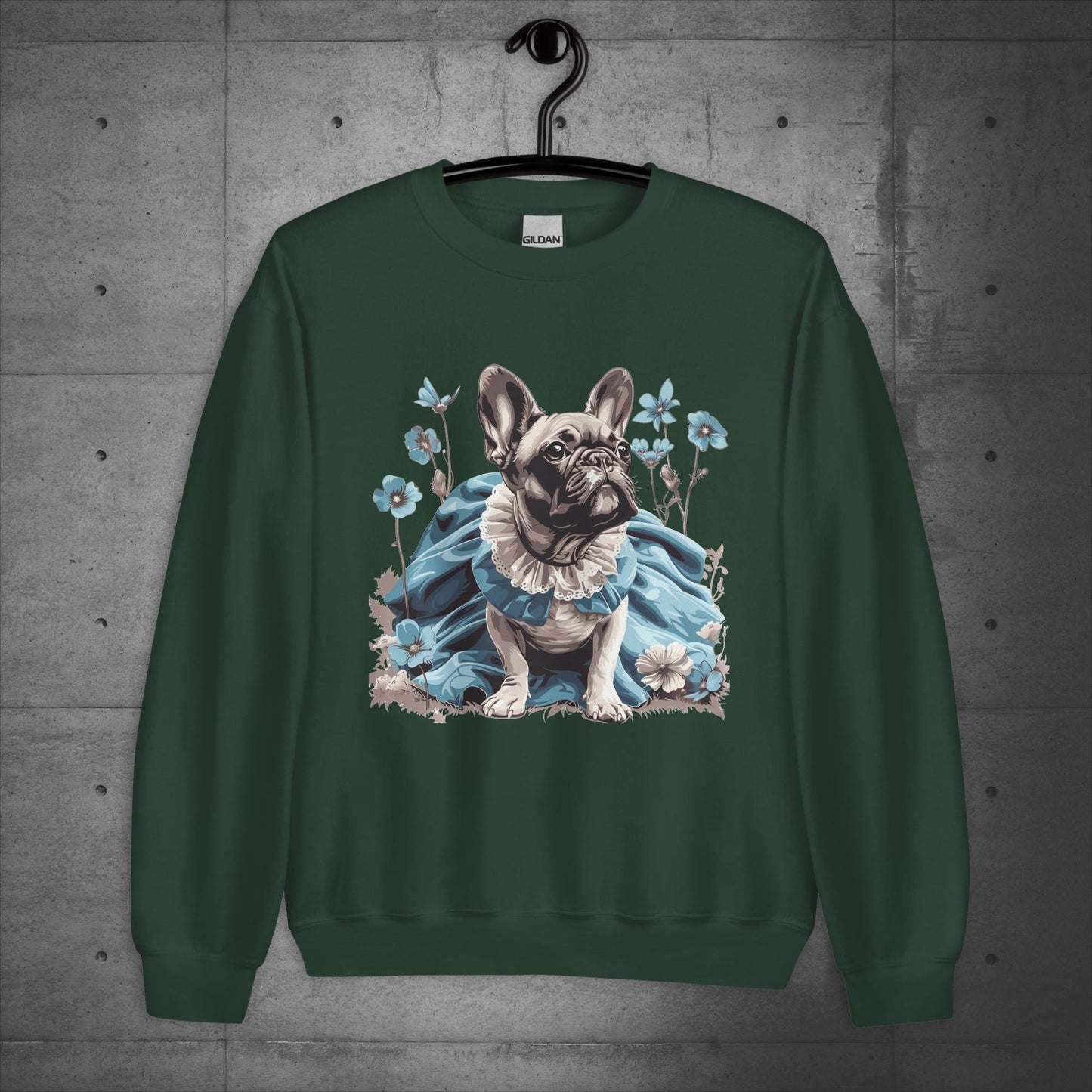 French Bulldog Alice in Wonderland Frenchie - Unisex Sweater/Sweatshirt: - Frenchie Emporium