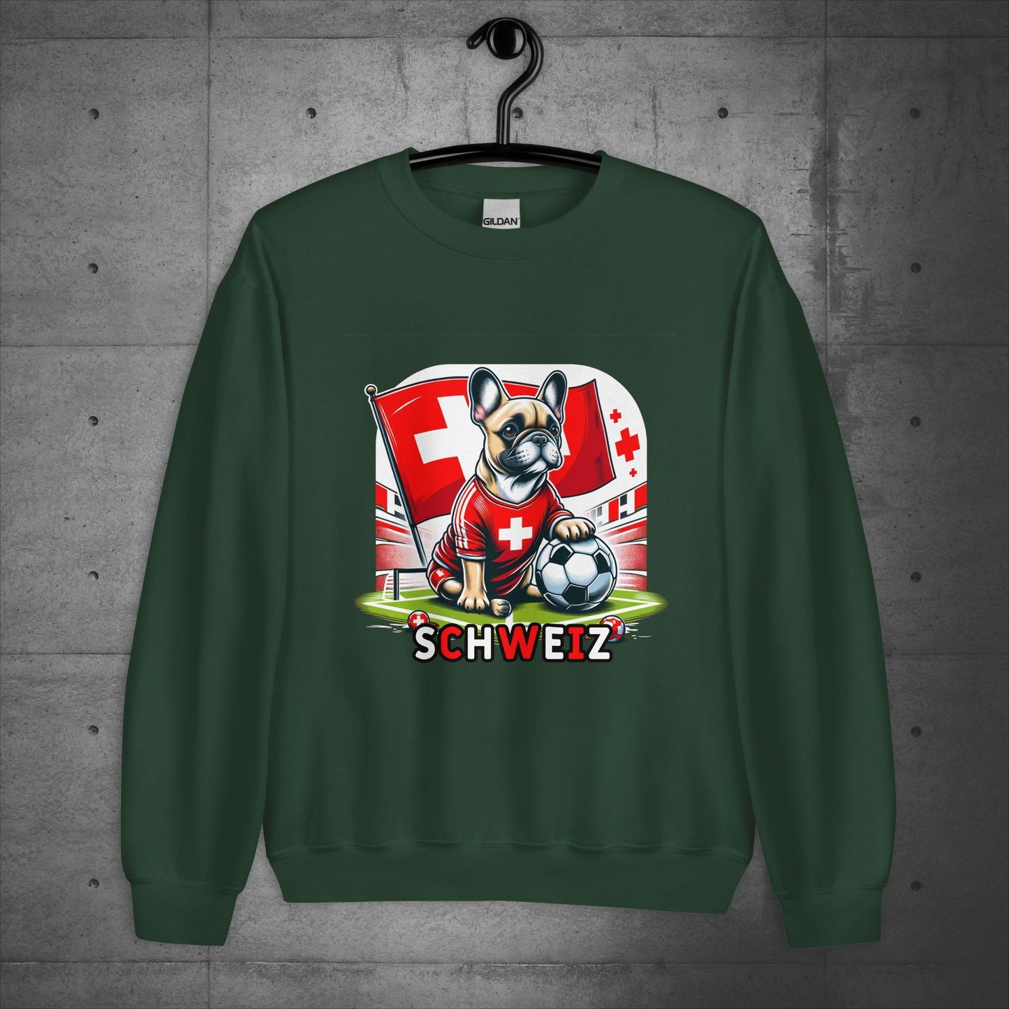 Frenchie Schweiz Football Fan - Unisex Sweater / Sweatshirt