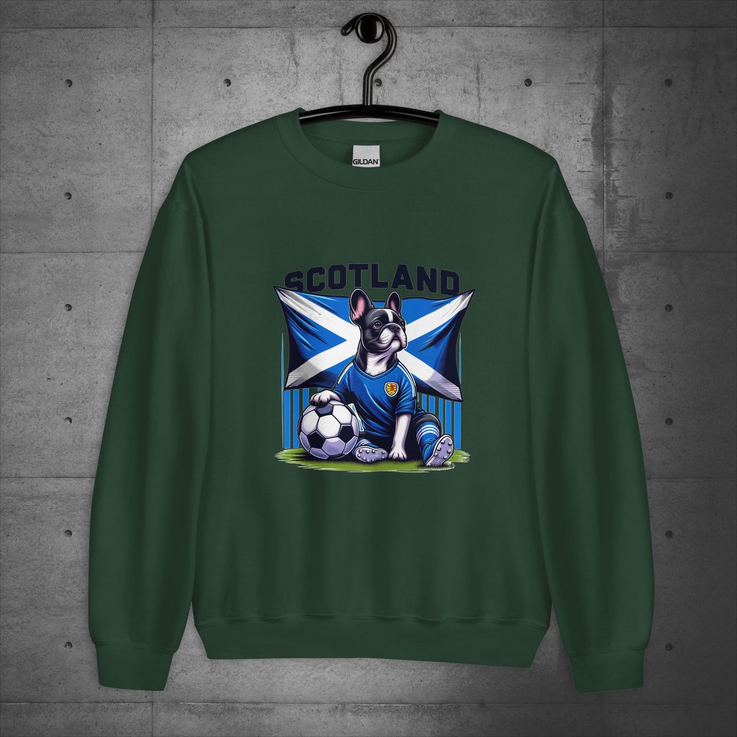 Frenchie Scotland Football Fan - Unisex Sweater / Sweatshirt - Frenchie Emporium