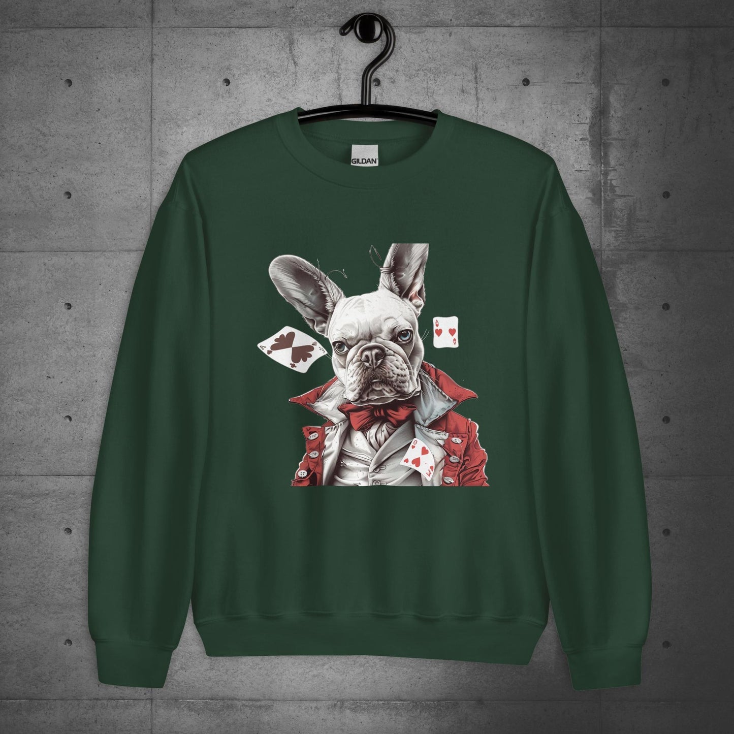 "Player of the cards" French Bulldog - Unisex Sweatshirt - Frenchie Emporium