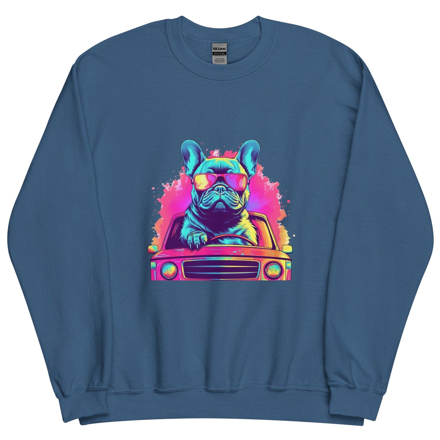 Cruisin' Canines: French Bulldog on Wheels Unisex Sweater - Frenchie Emporium