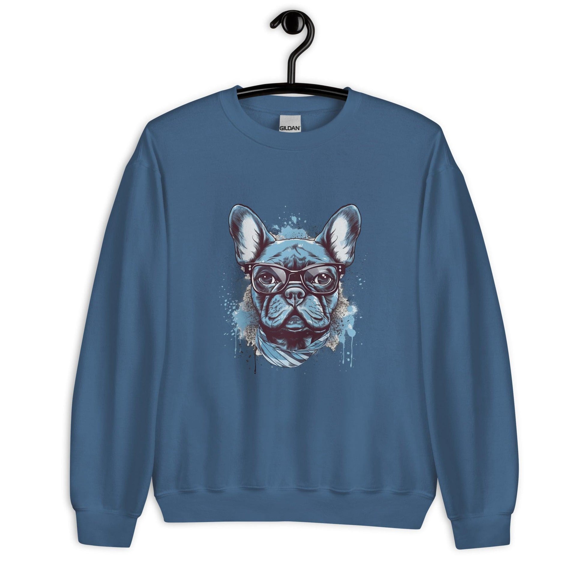 Hipster Frenchie - Unisex Sweatshirt - Frenchie Emporium