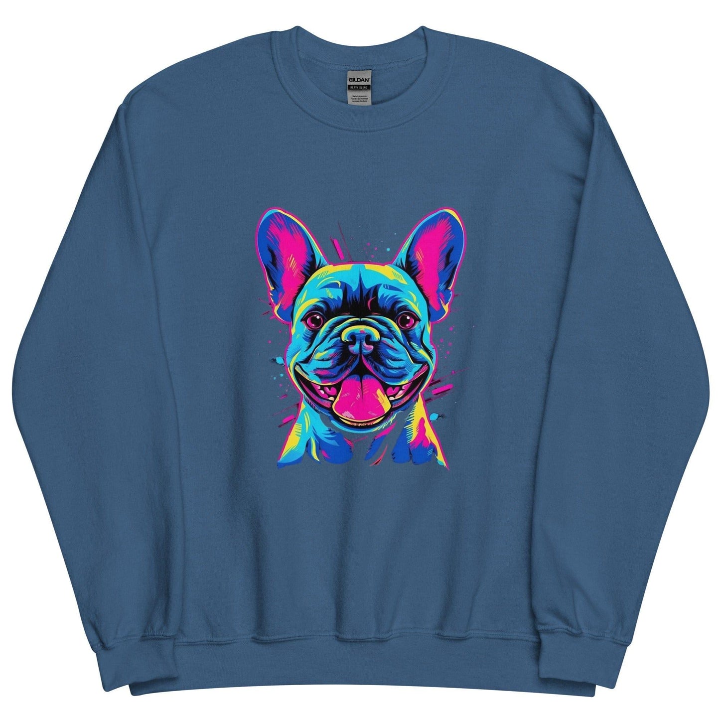 Frenchie Sassy Neon Styled - Unisex Sweater - Frenchie Emporium