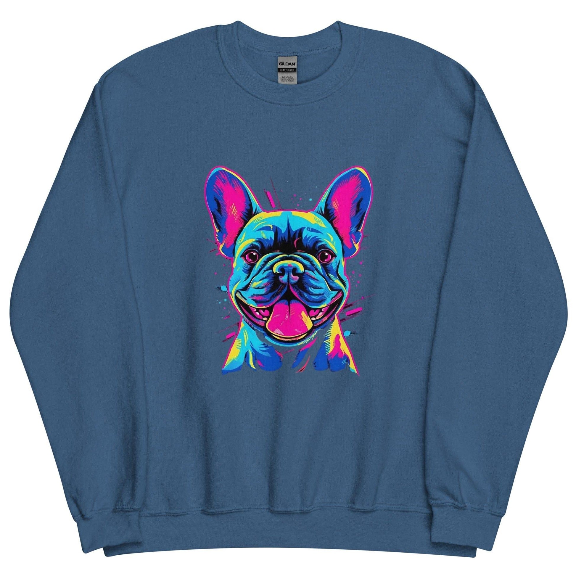 Frenchie Sassy Neon Styled - Unisex Sweater - Frenchie Emporium