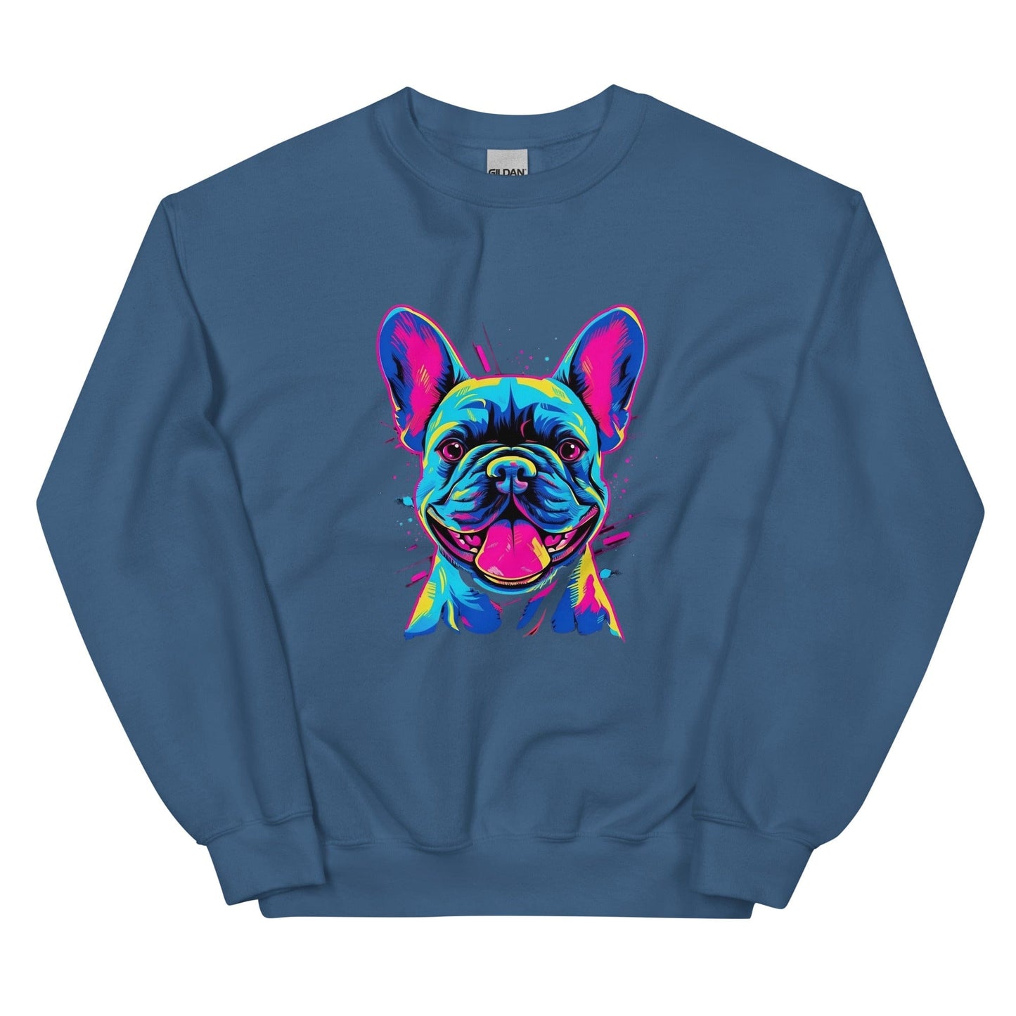 Frenchie Sassy Neon Styled - Unisex Sweater - Frenchie Emporium