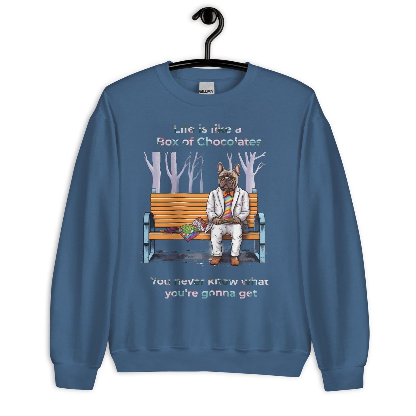 "Life Is Like a Box of Chocolates" French Bulldog - Unisex Sweater - Frenchie Emporium