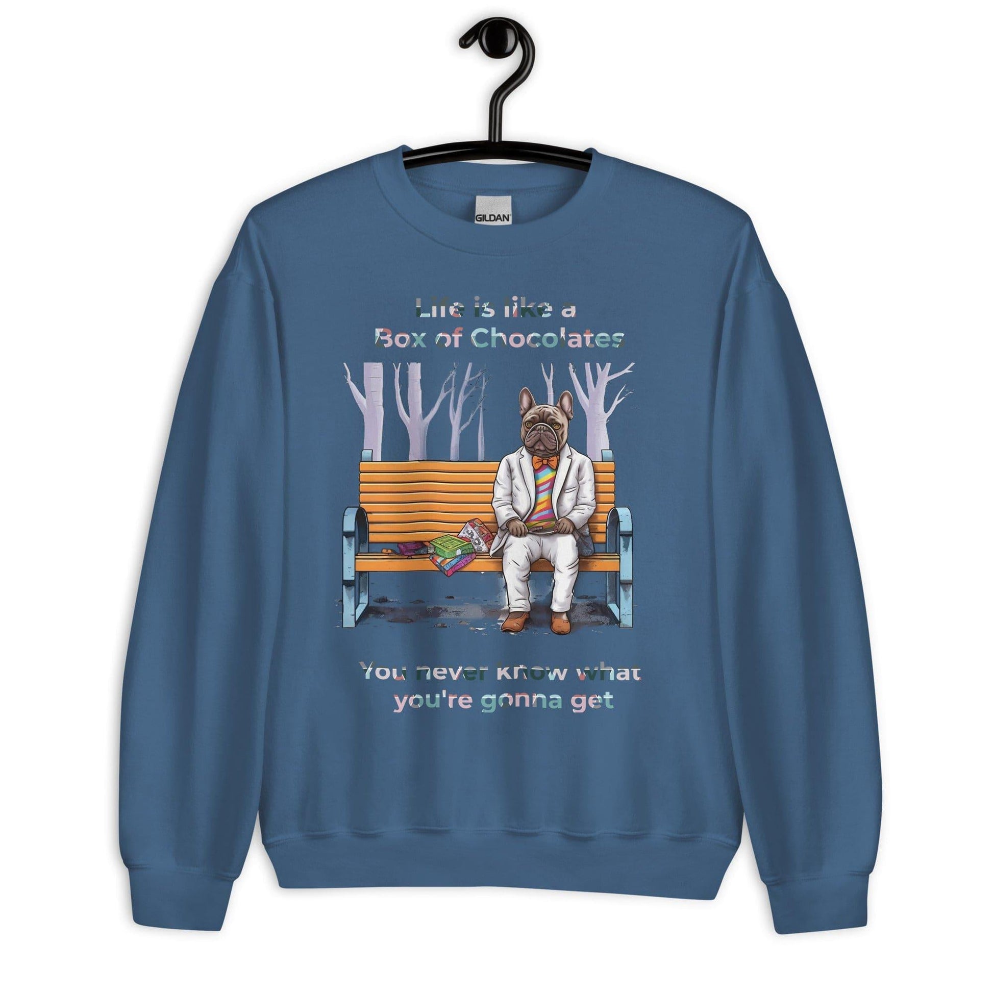 "Life Is Like a Box of Chocolates" French Bulldog - Unisex Sweater - Frenchie Emporium