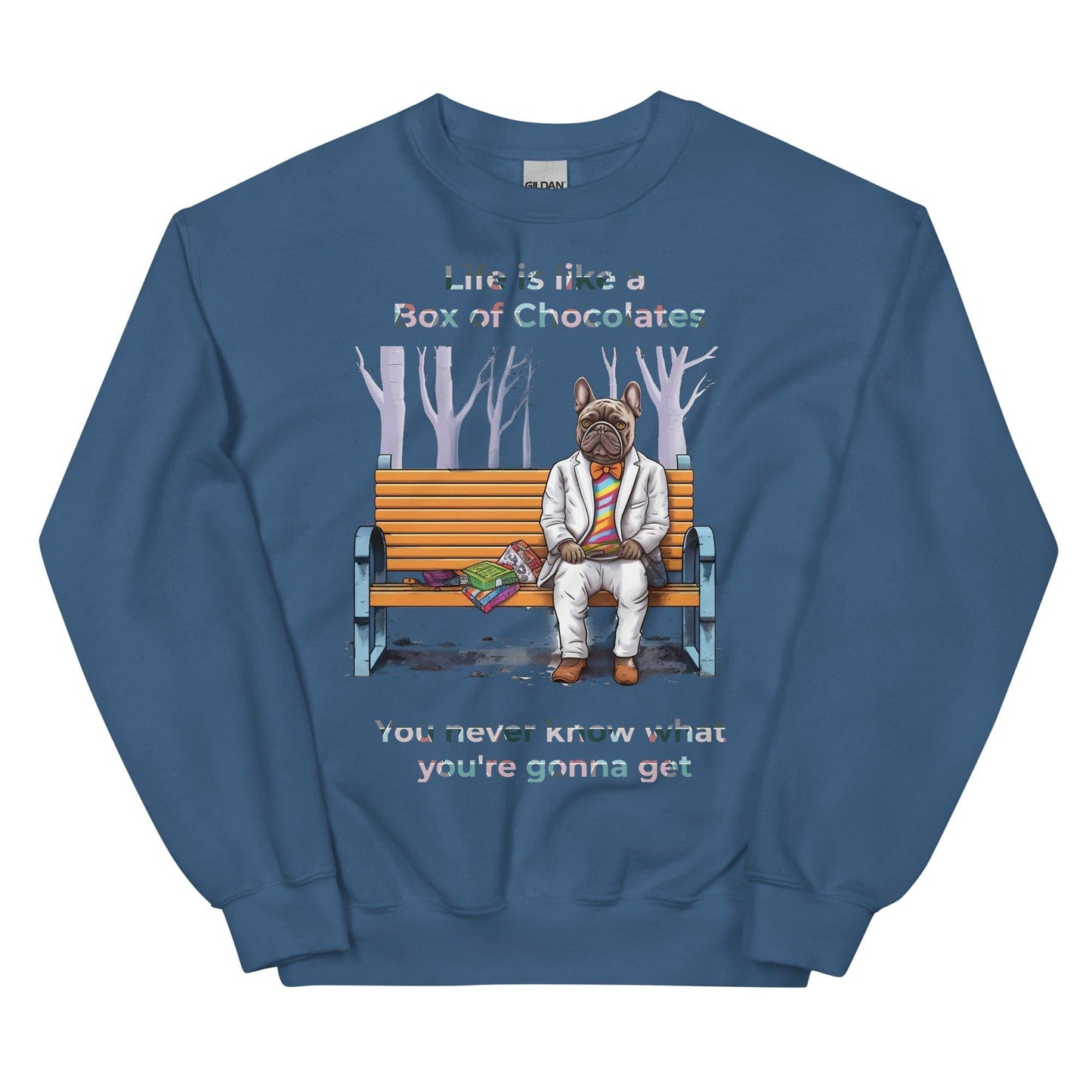 "Life Is Like a Box of Chocolates" French Bulldog - Unisex Sweater - Frenchie Emporium