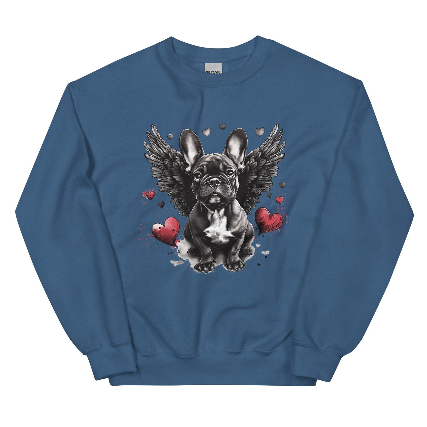Angel Hearts Frenchie - Unisex Sweatshirt - Frenchie Emporium
