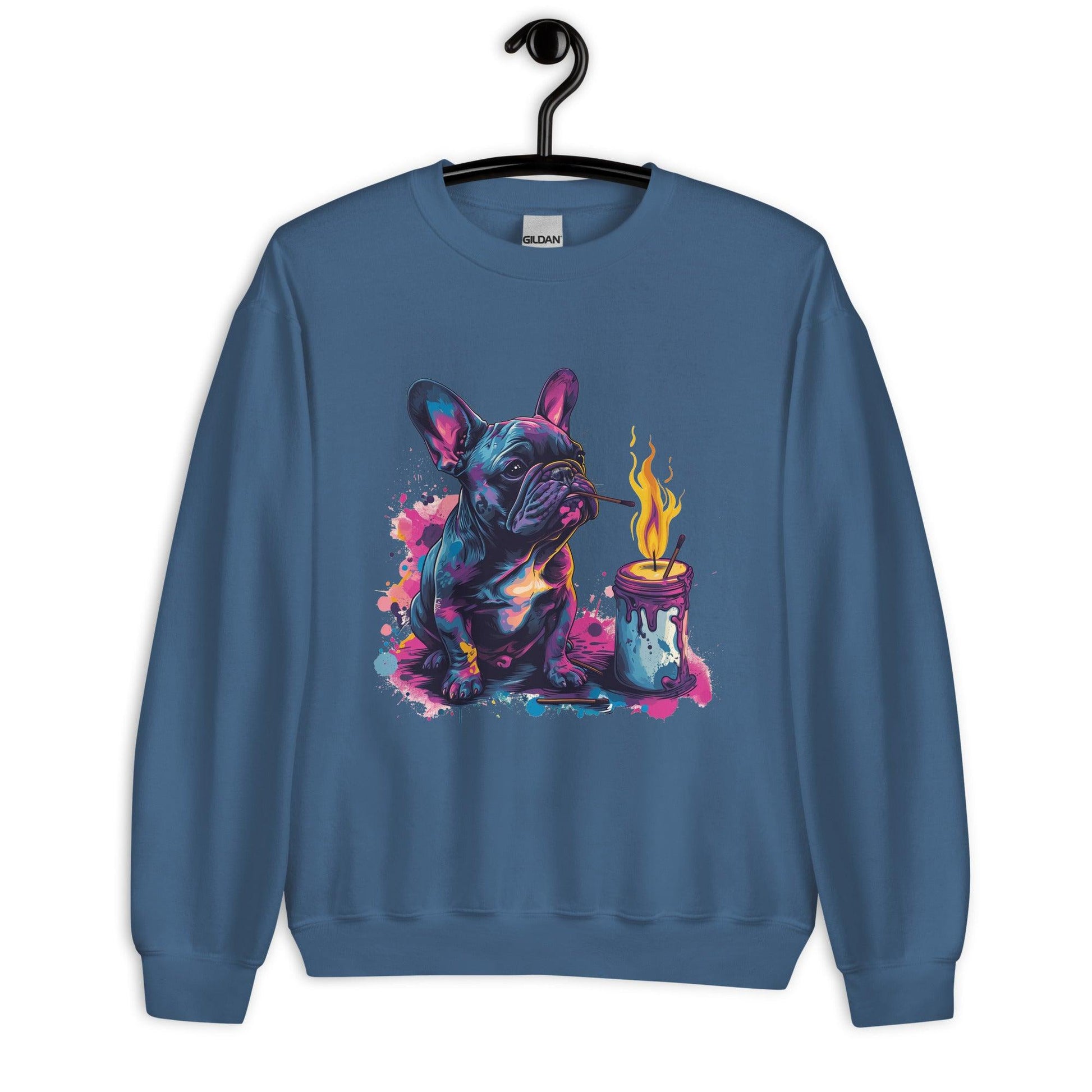 "Light My Fire French Bulldog" - Unisex Sweatshirt - Frenchie Emporium