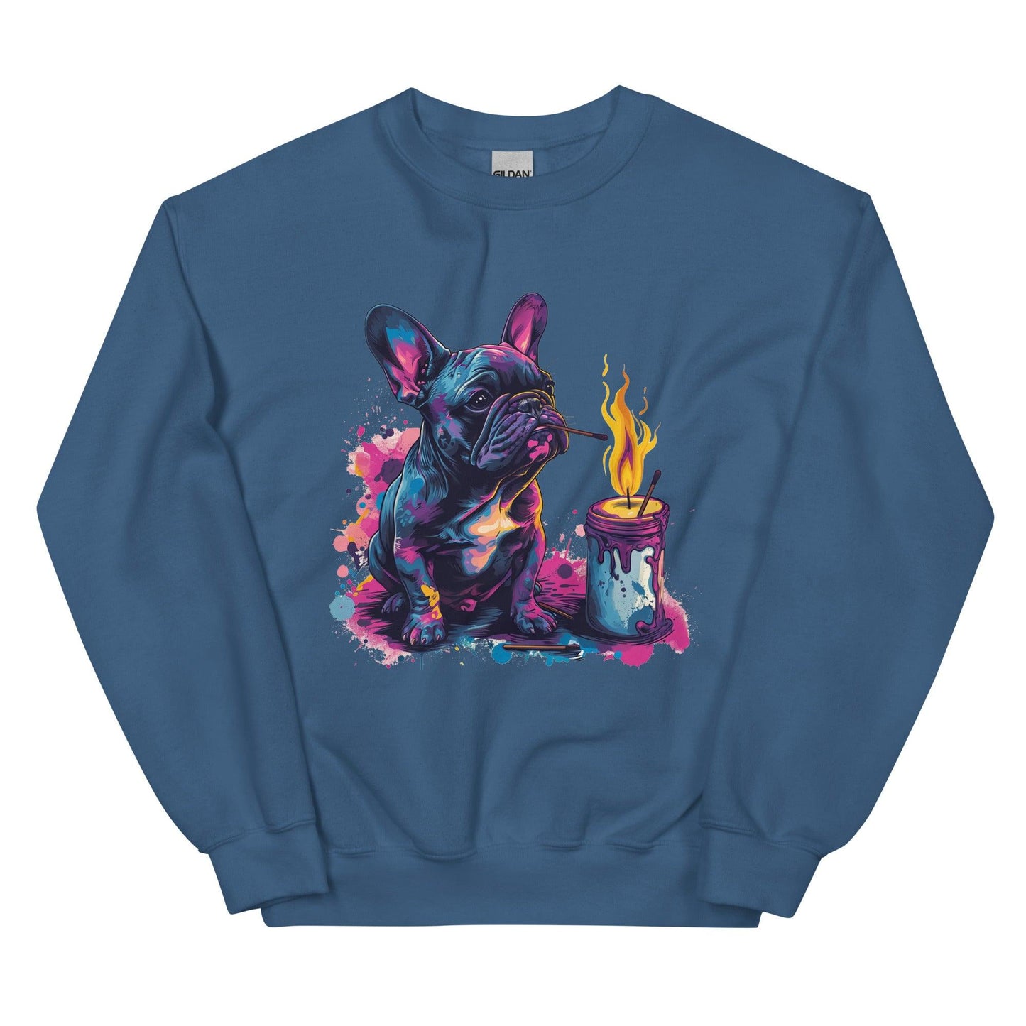 "Light My Fire French Bulldog" - Unisex Sweatshirt - Frenchie Emporium