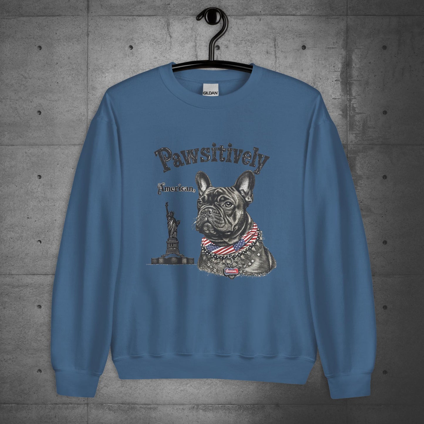 Unisex "Pawsitively American" French Bulldog Sweater/Sweatshirt - Frenchie Emporium
