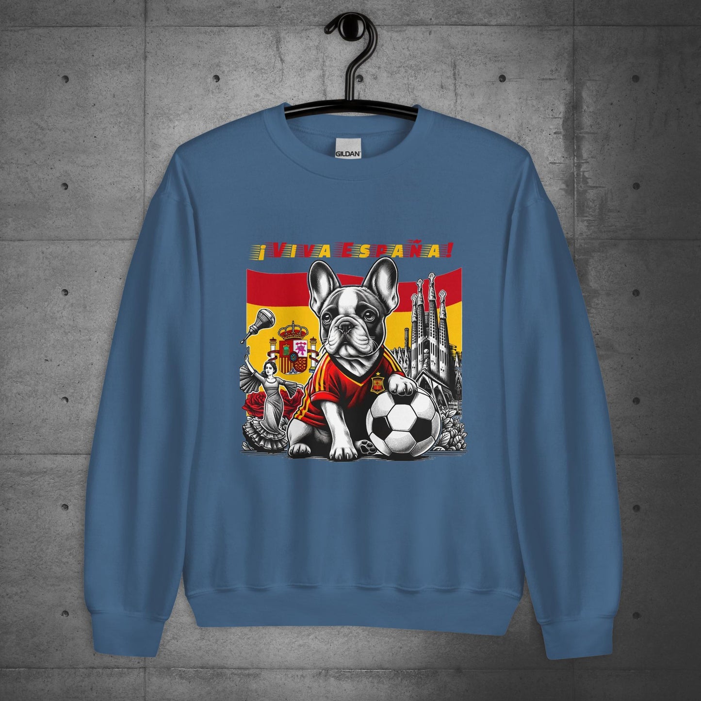 Frenchie Unisex Sweatshirt Spanish Futbolista - Frenchie Emporium