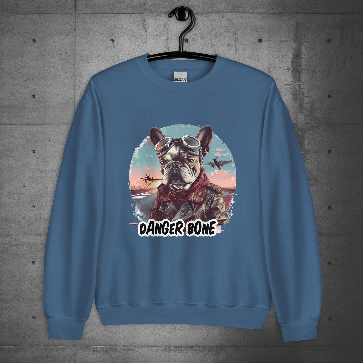 Frenchie Danger Bone Unisex Sweatshirt - Frenchie Emporium