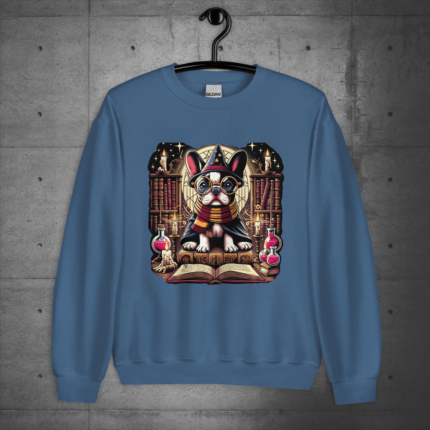 Unisex "Frenchie Wizard's Apprentice" Sweater/Sweatshirt - Frenchie Emporium