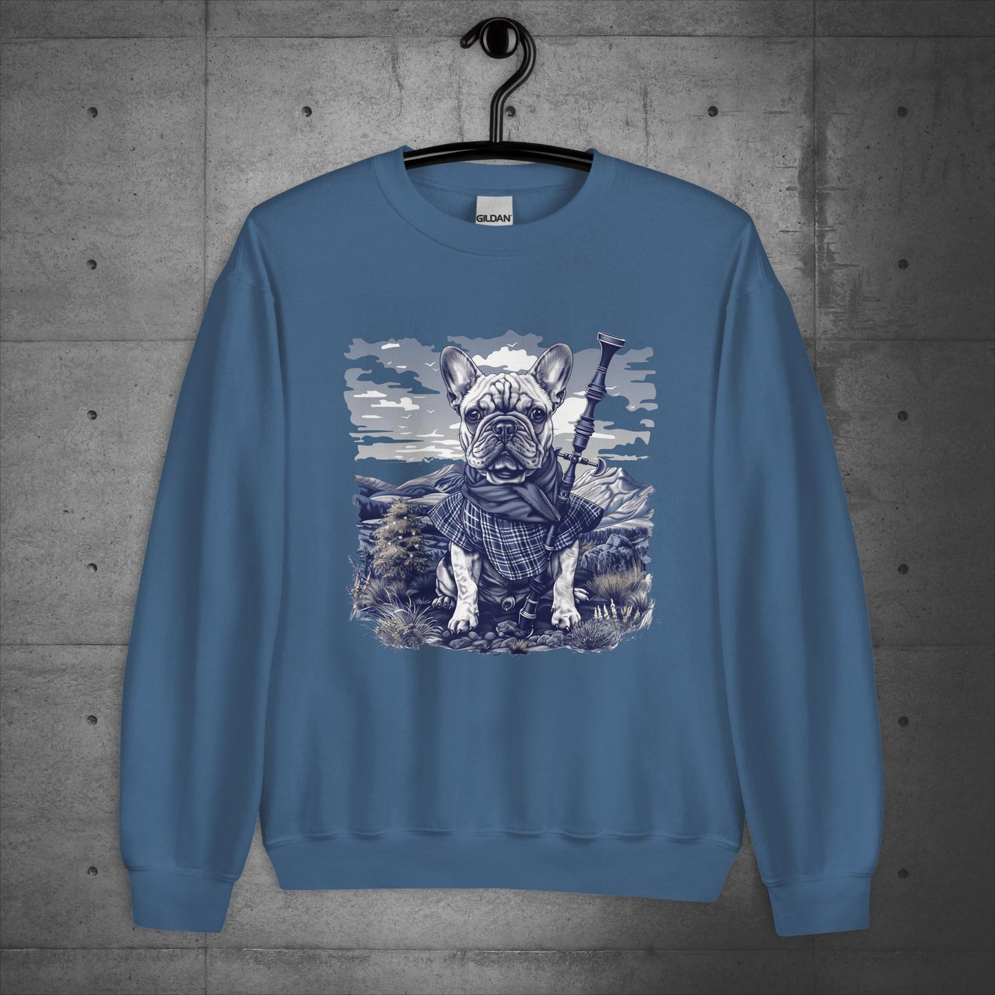Highland Tartan Frenchie - Unisex Sweatshirt/Sweater - Frenchie Emporium