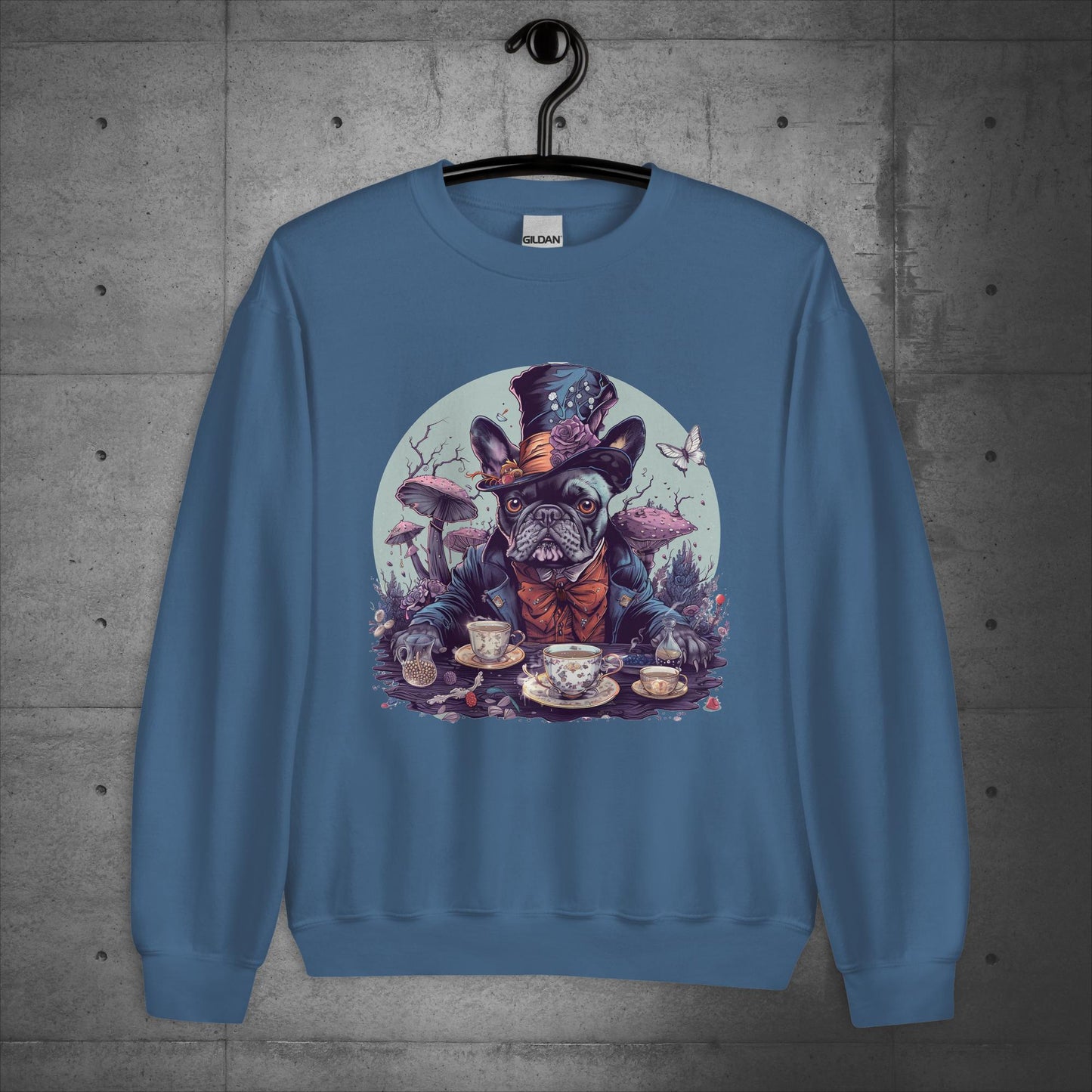 Mad Hatter Frenchie - Unisex Sweater/Sweatshirt - Frenchie Emporium