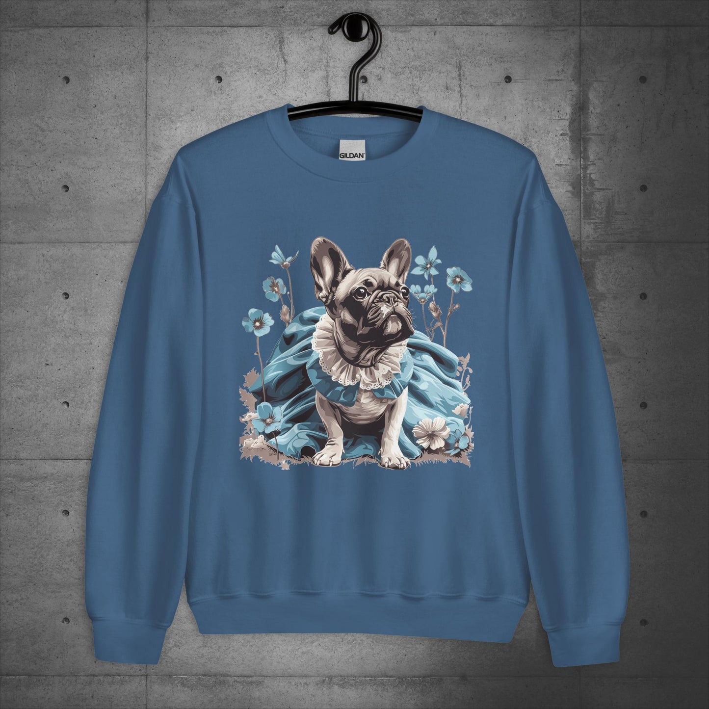 French Bulldog Alice in Wonderland Frenchie - Unisex Sweater/Sweatshirt: - Frenchie Emporium