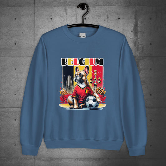 Frenchie Belgium Football Fan - Unisex Sweater / Sweatshirt