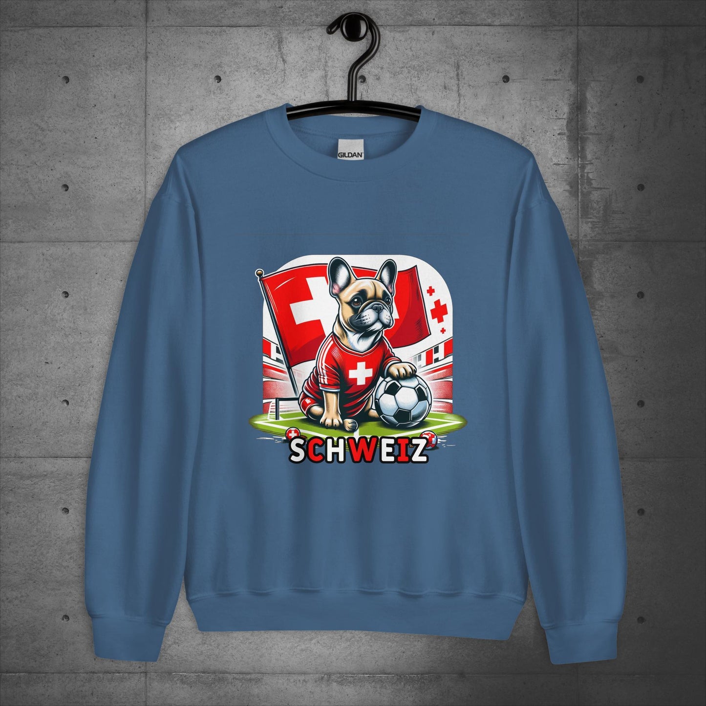 Frenchie Schweiz Football Fan - Unisex Sweater / Sweatshirt - Frenchie Emporium