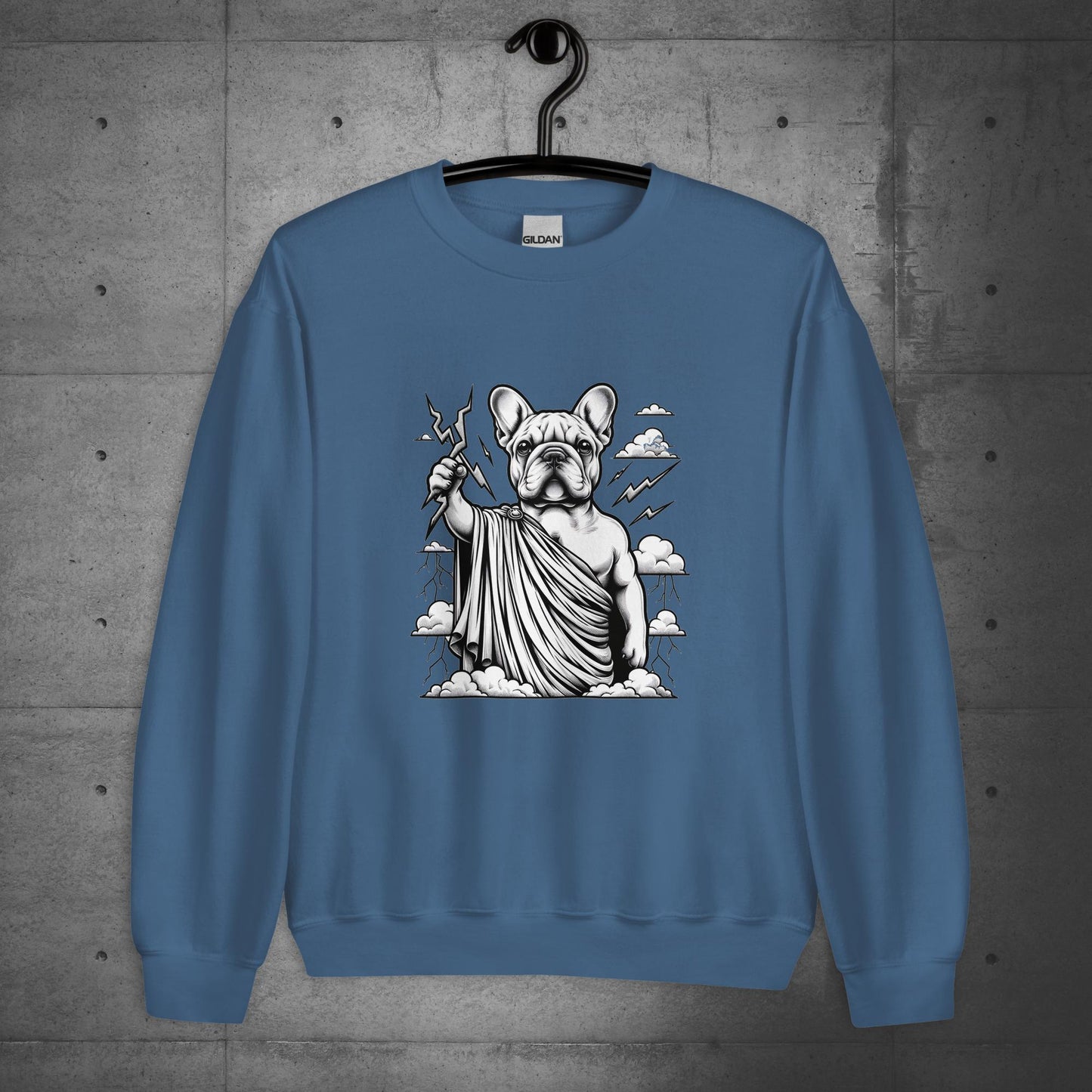"Thunderous Zeus" Frenchie - Unisex Sweatshirt/Sweater - Frenchie Emporium
