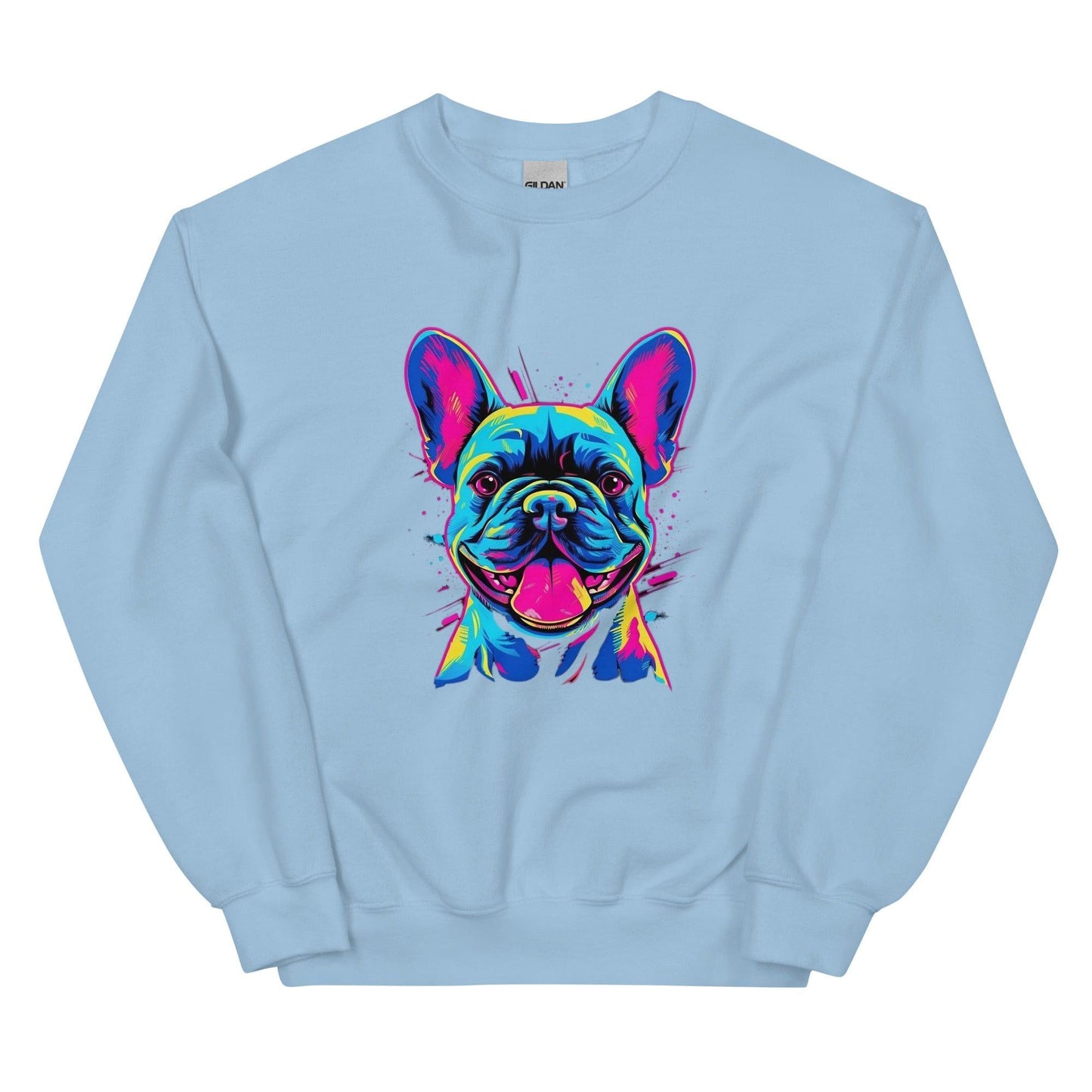 Frenchie Sassy Neon Styled - Unisex Sweater - Frenchie Emporium