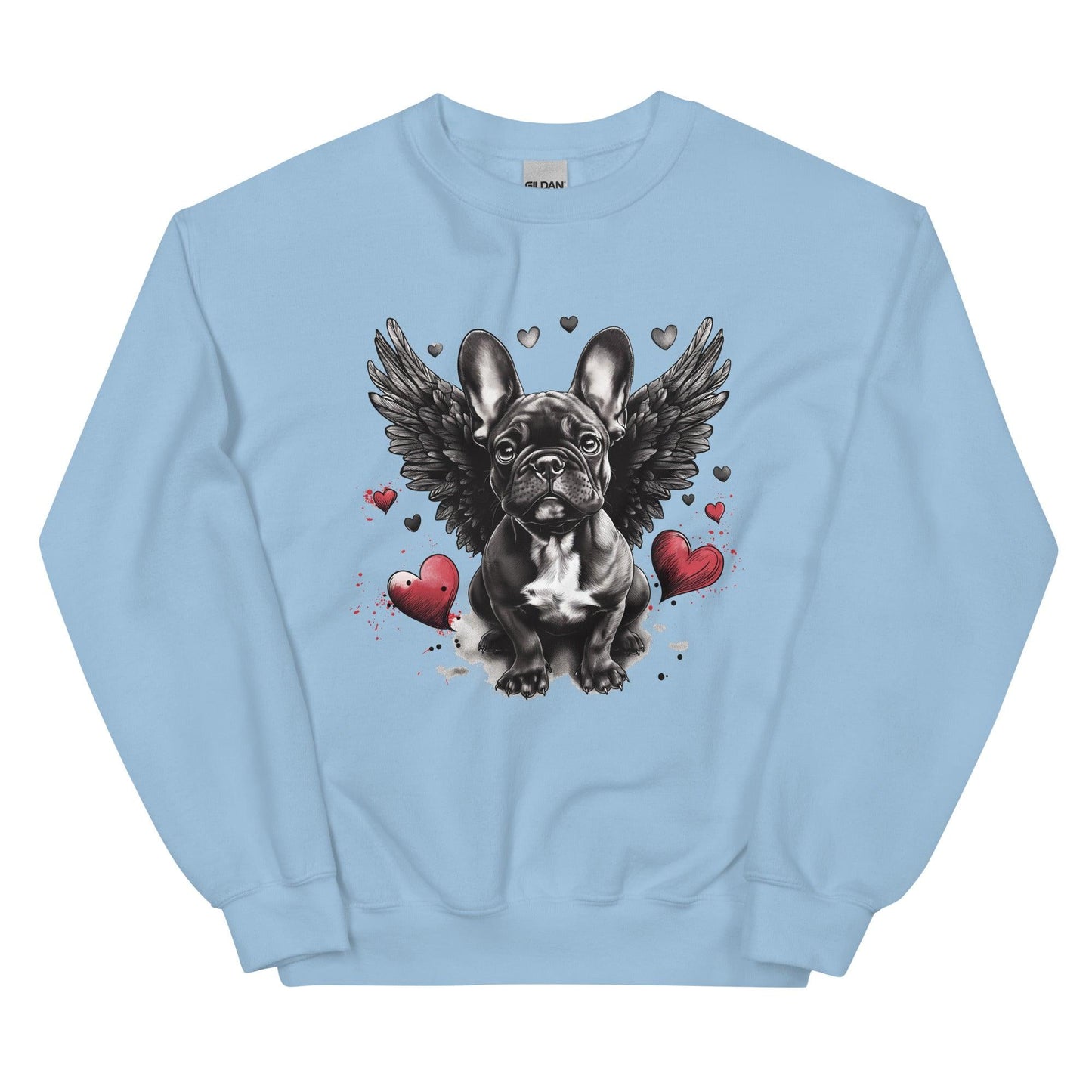 Angel Hearts Frenchie - Unisex Sweatshirt - Frenchie Emporium