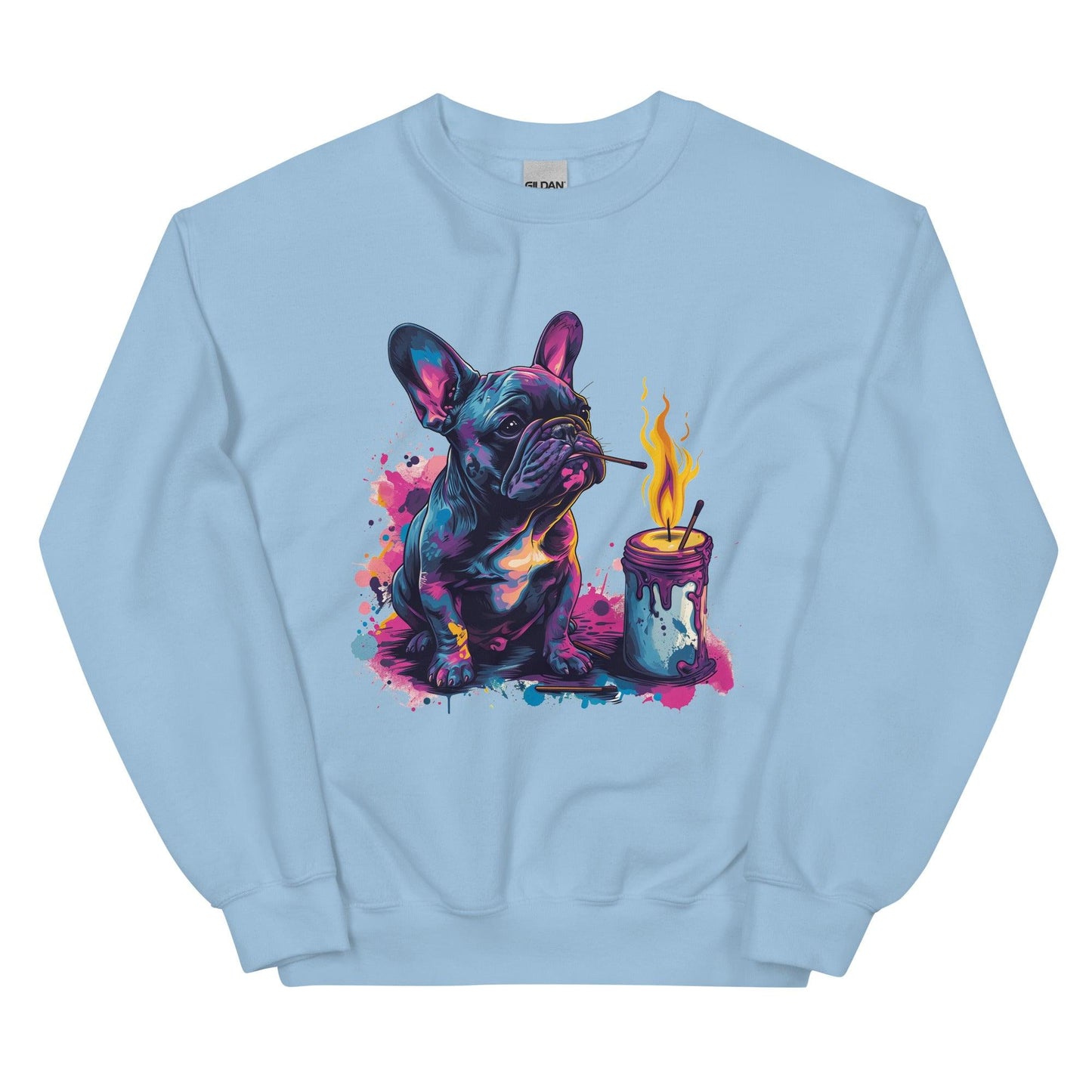 "Light My Fire French Bulldog" - Unisex Sweatshirt - Frenchie Emporium