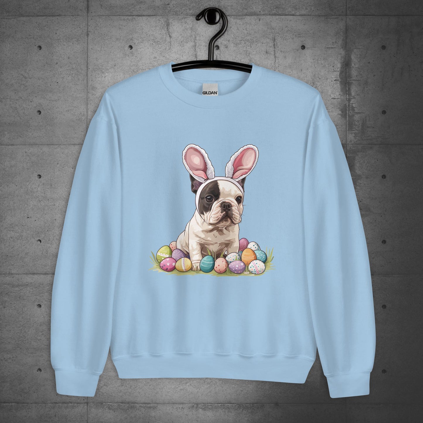 Frenchie Easter Bunny Bliss Sweater Unisex Sweatshirt - Frenchie Emporium