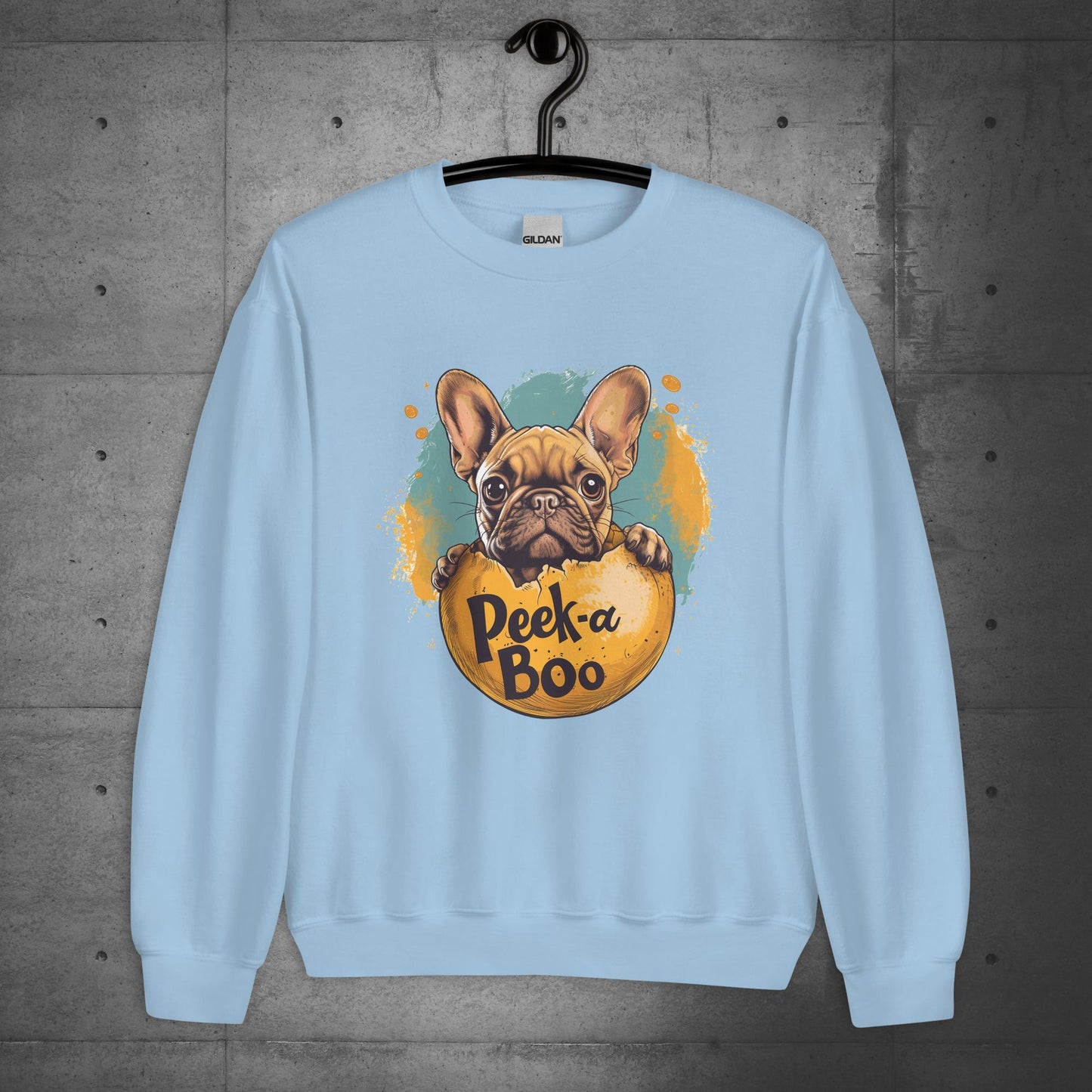 "Peek-a-Boo Frenchie" - Unisex Sweatshirt - Frenchie Emporium