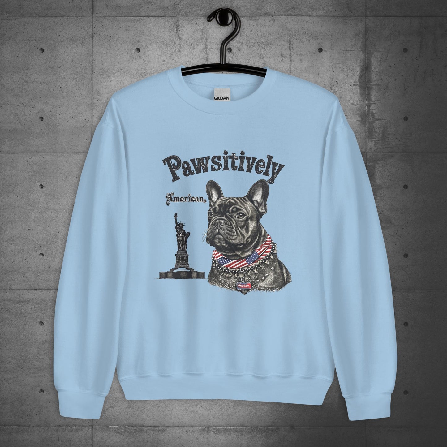 Unisex "Pawsitively American" French Bulldog Sweater/Sweatshirt - Frenchie Emporium