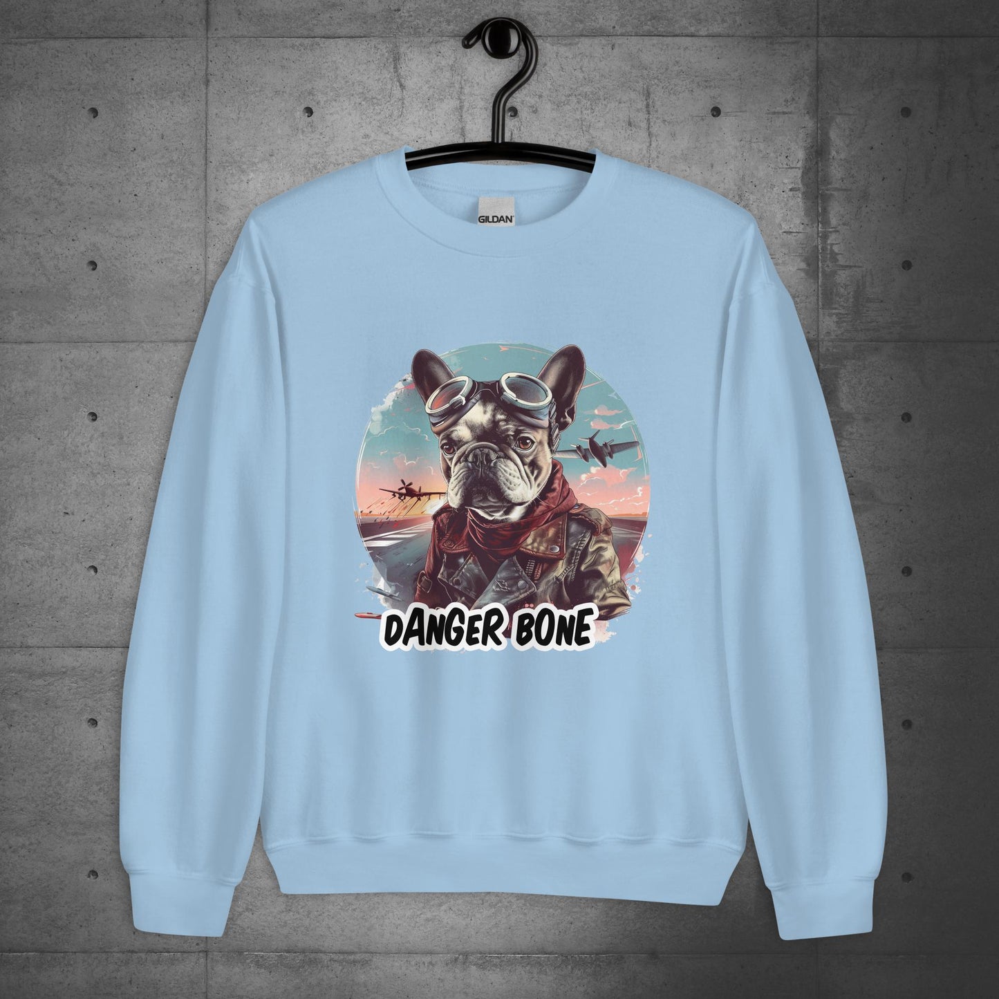 Frenchie Danger Bone Unisex Sweatshirt - Frenchie Emporium