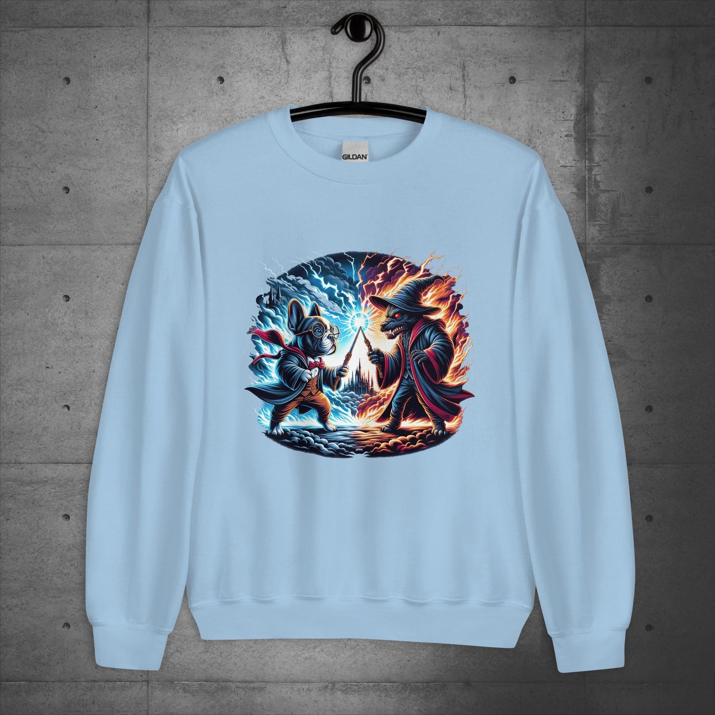 Unisex French Bulldog "Wizarding Duel" Sweater/Sweatshirt - Frenchie Emporium