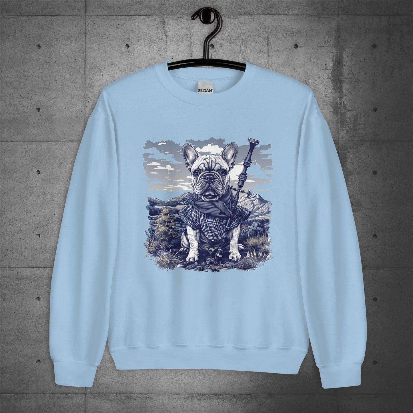 Highland Tartan Frenchie - Unisex Sweatshirt/Sweater - Frenchie Emporium