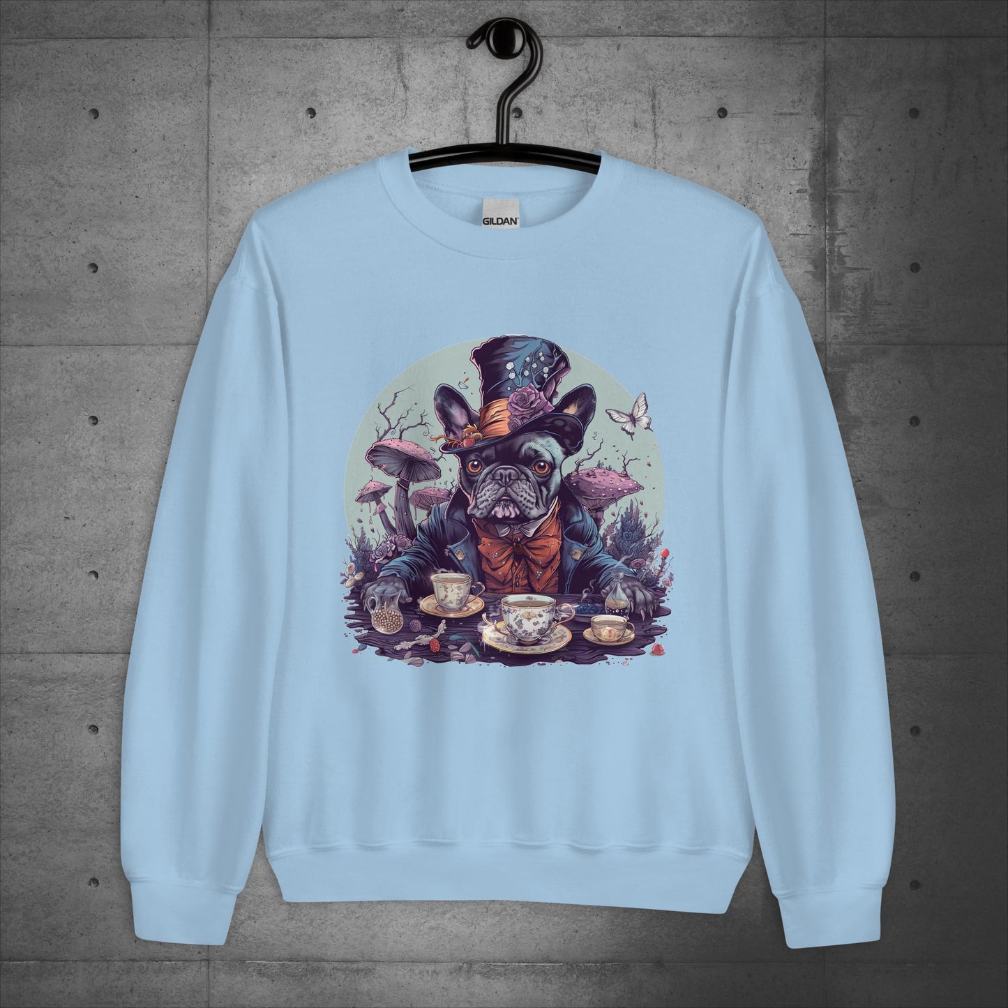 Mad Hatter Frenchie - Unisex Sweater/Sweatshirt - Frenchie Emporium