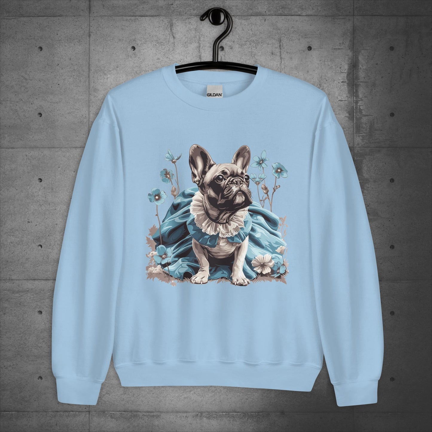 French Bulldog Alice in Wonderland Frenchie - Unisex Sweater/Sweatshirt: - Frenchie Emporium