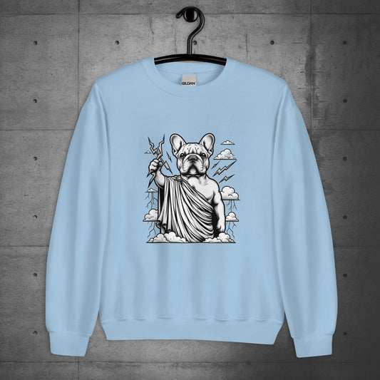 "Thunderous Zeus" Frenchie - Unisex Sweatshirt/Sweater - Frenchie Emporium