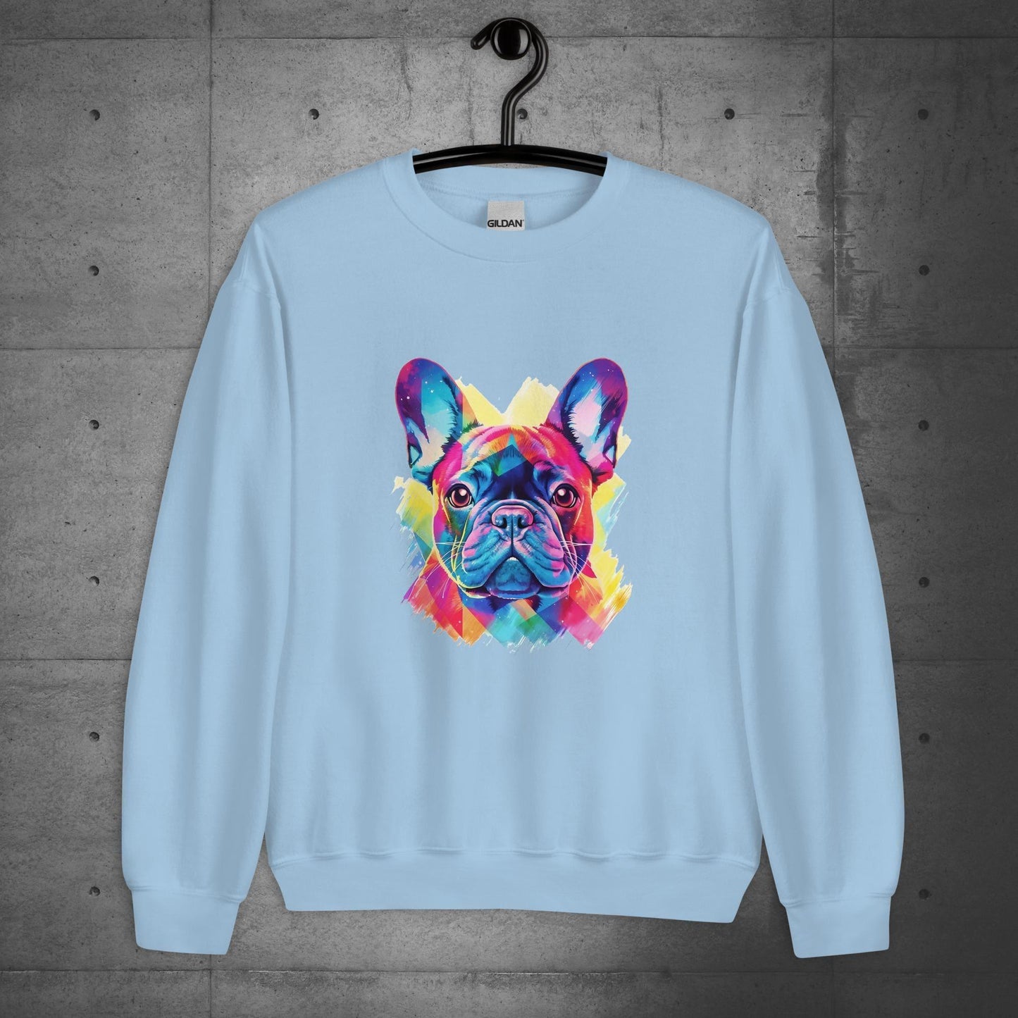 Vibrant Frenchie Abstract - Unisex Sweater/Sweatshirt - Frenchie Emporium