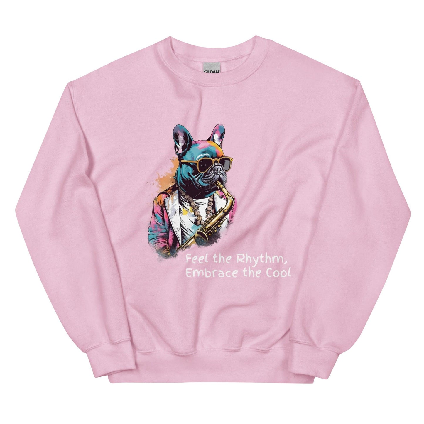 Jazzy Frenchie Saxophonist Unisex Sweater - Frenchie Emporium