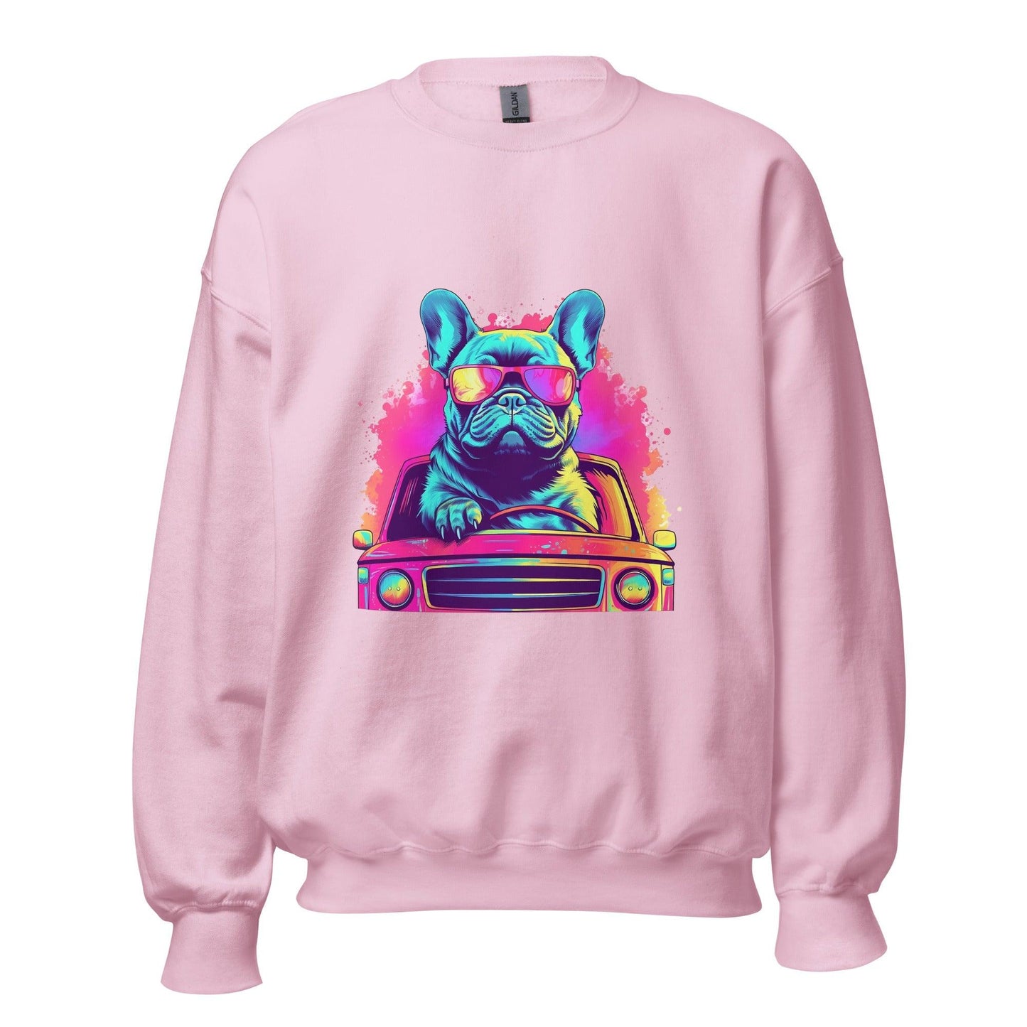 Cruisin' Canines: French Bulldog on Wheels Unisex Sweater - Frenchie Emporium