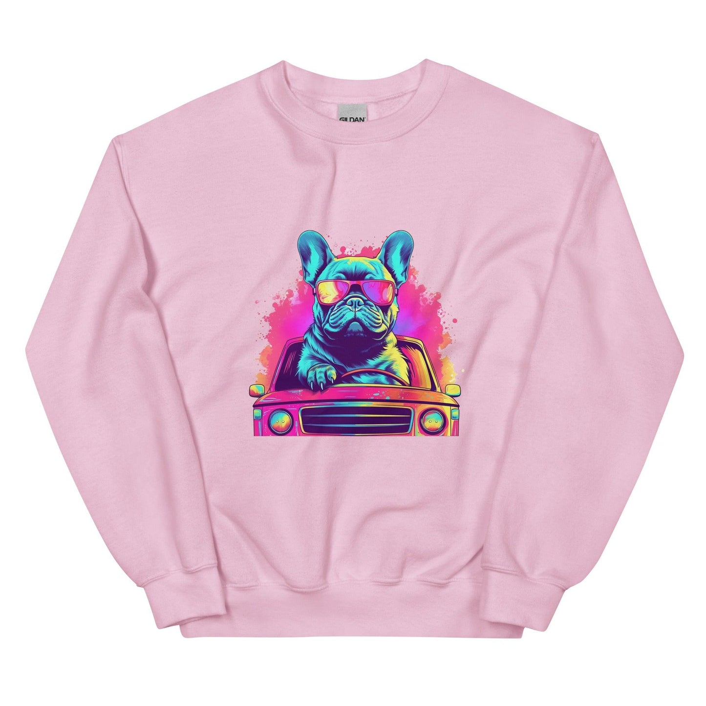 Cruisin' Canines: French Bulldog on Wheels Unisex Sweater - Frenchie Emporium