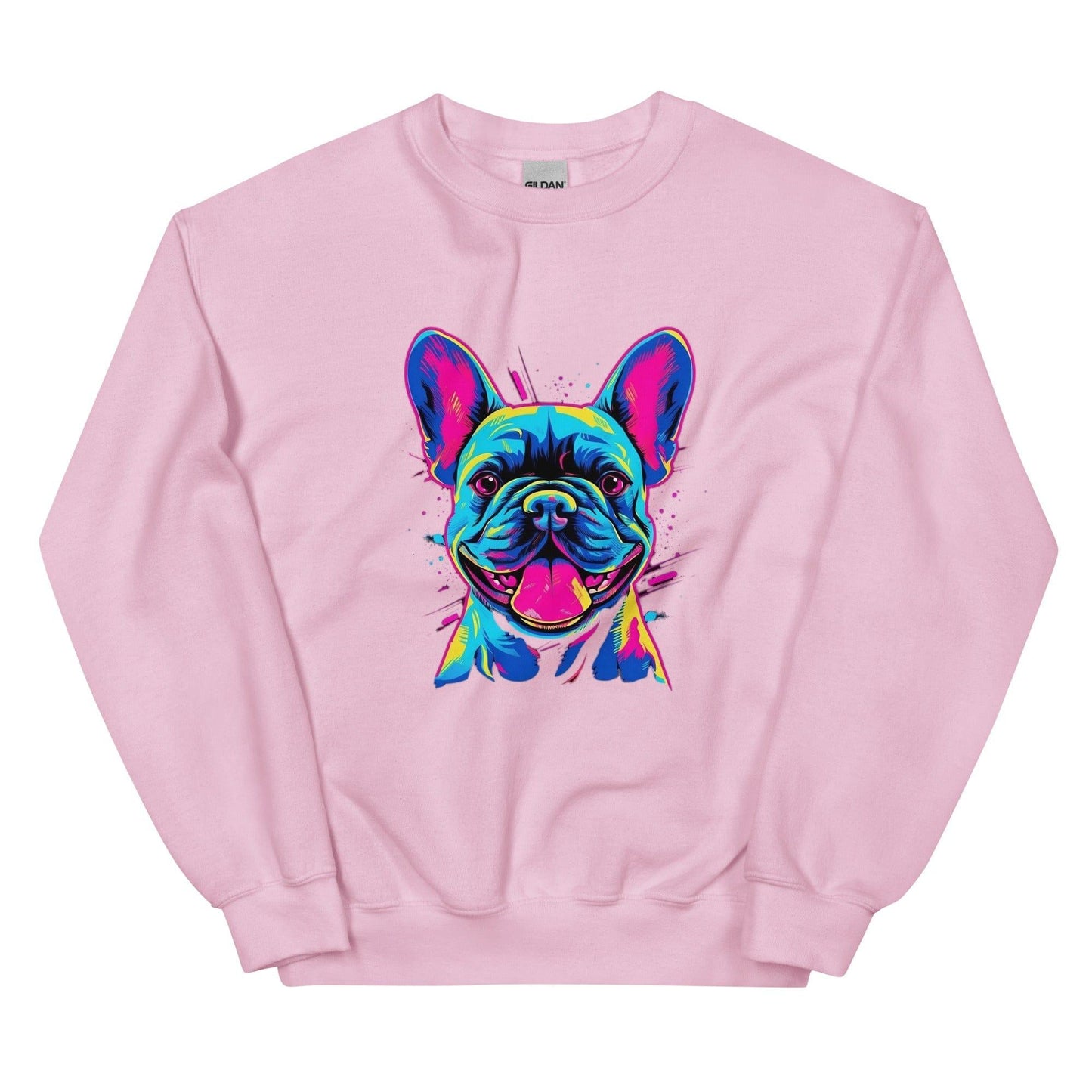 Frenchie Sassy Neon Styled - Unisex Sweater - Frenchie Emporium