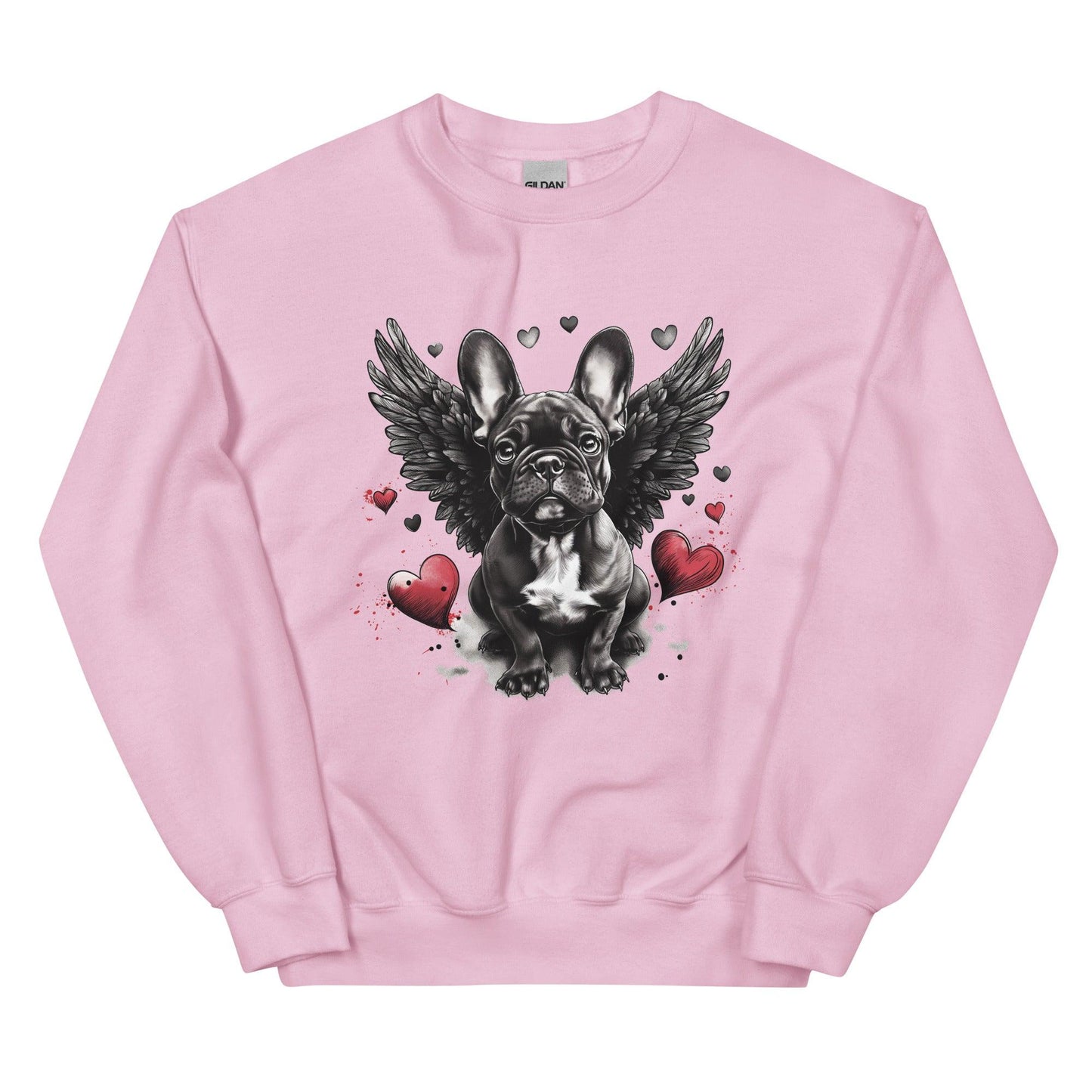 Angel Hearts Frenchie - Unisex Sweatshirt - Frenchie Emporium