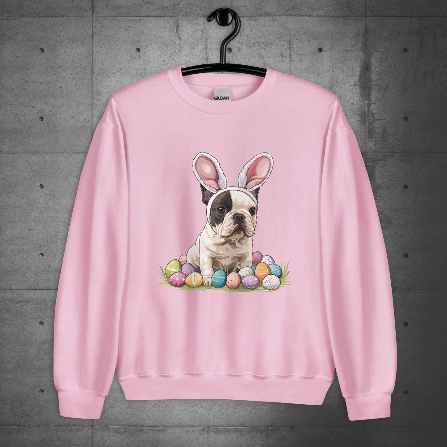 Frenchie Easter Bunny Bliss Sweater Unisex Sweatshirt - Frenchie Emporium