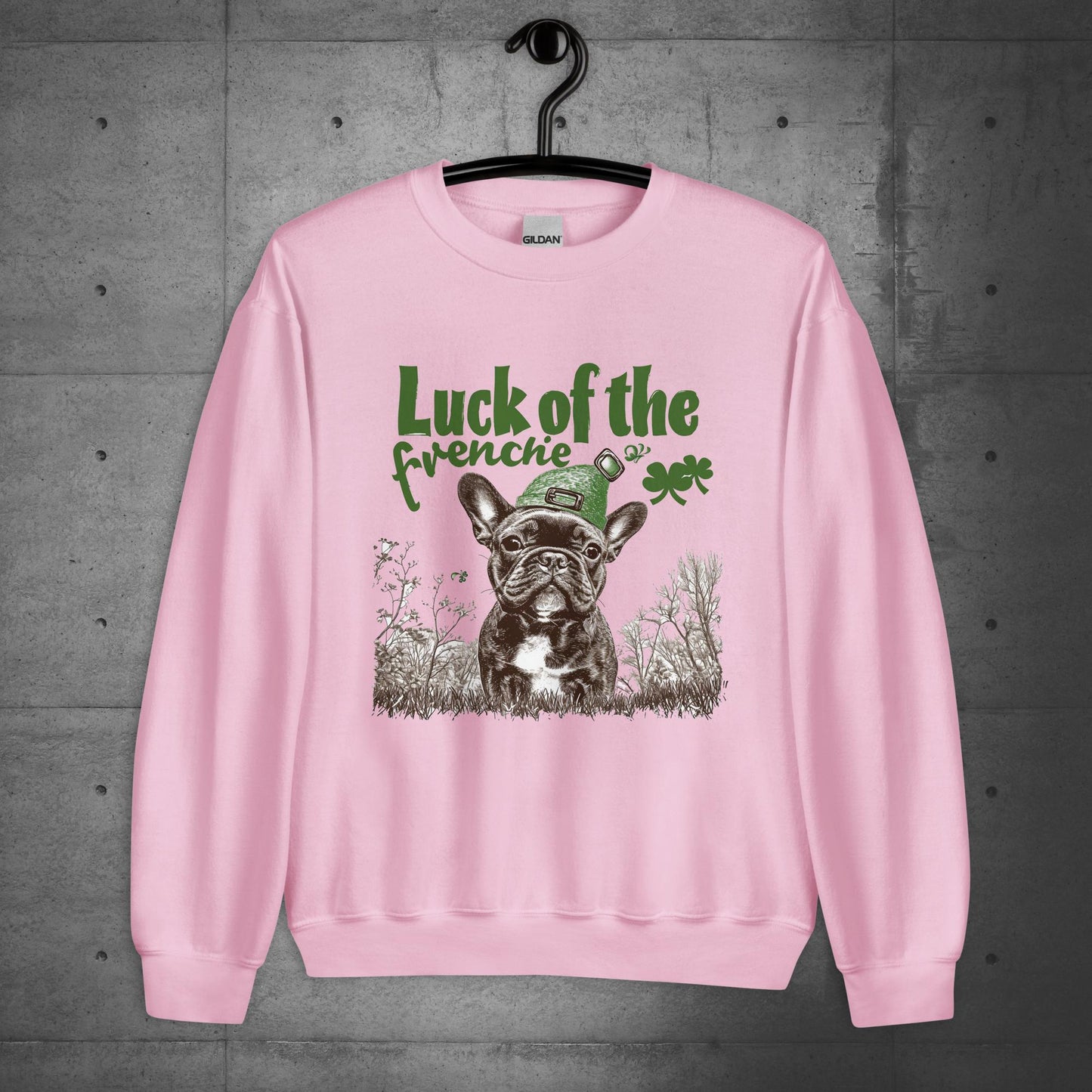 Luck of the Paw-rish Frenchie Unisex Sweatshirt