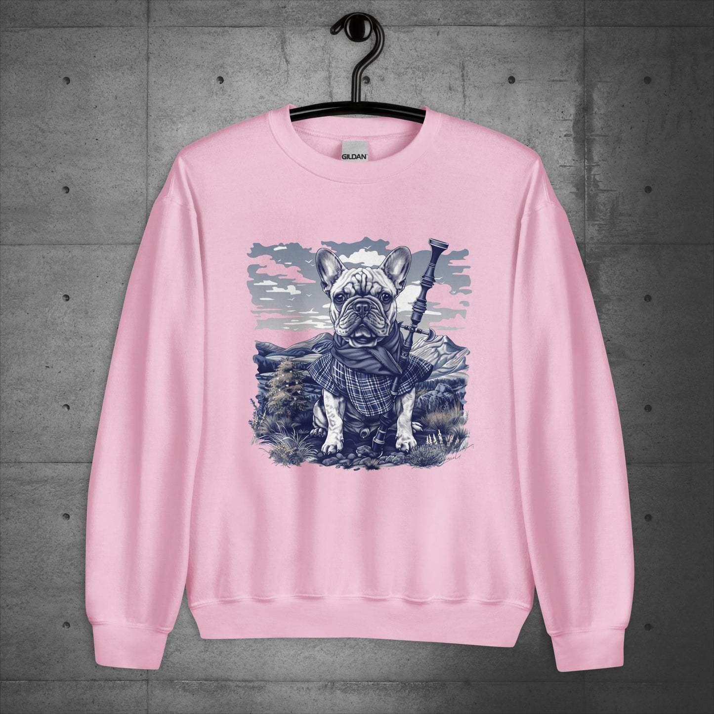 Highland Tartan Frenchie - Unisex Sweatshirt/Sweater - Frenchie Emporium