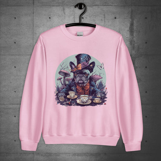 Mad Hatter Frenchie - Unisex Sweater/Sweatshirt - Frenchie Emporium